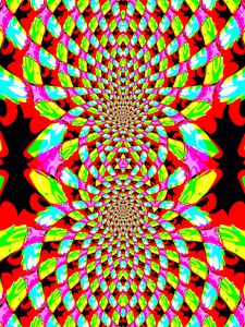 Preview wallpaper kaleidoscope, glow, shapes, abstract, bright