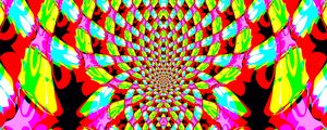 Preview wallpaper kaleidoscope, glow, shapes, abstract, bright