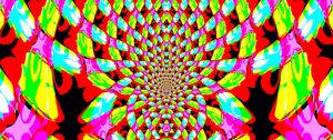 Preview wallpaper kaleidoscope, glow, shapes, abstract, bright