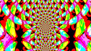 Preview wallpaper kaleidoscope, glow, shapes, abstract, bright