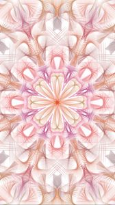 Preview wallpaper kaleidoscope, light, shapes, abstraction, background