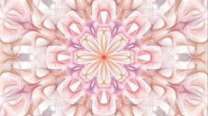 Preview wallpaper kaleidoscope, light, shapes, abstraction, background