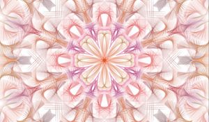 Preview wallpaper kaleidoscope, light, shapes, abstraction, background