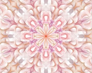 Preview wallpaper kaleidoscope, light, shapes, abstraction, background