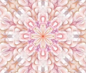 Preview wallpaper kaleidoscope, light, shapes, abstraction, background