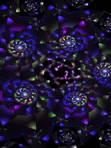 Preview wallpaper kaleidoscope, lilac, flowers, patterns, imagination