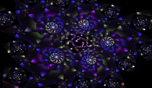 Preview wallpaper kaleidoscope, lilac, flowers, patterns, imagination