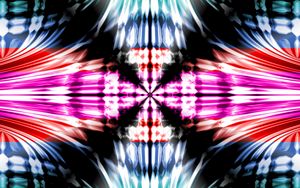 Preview wallpaper kaleidoscope, lines, glow, abstraction, bright