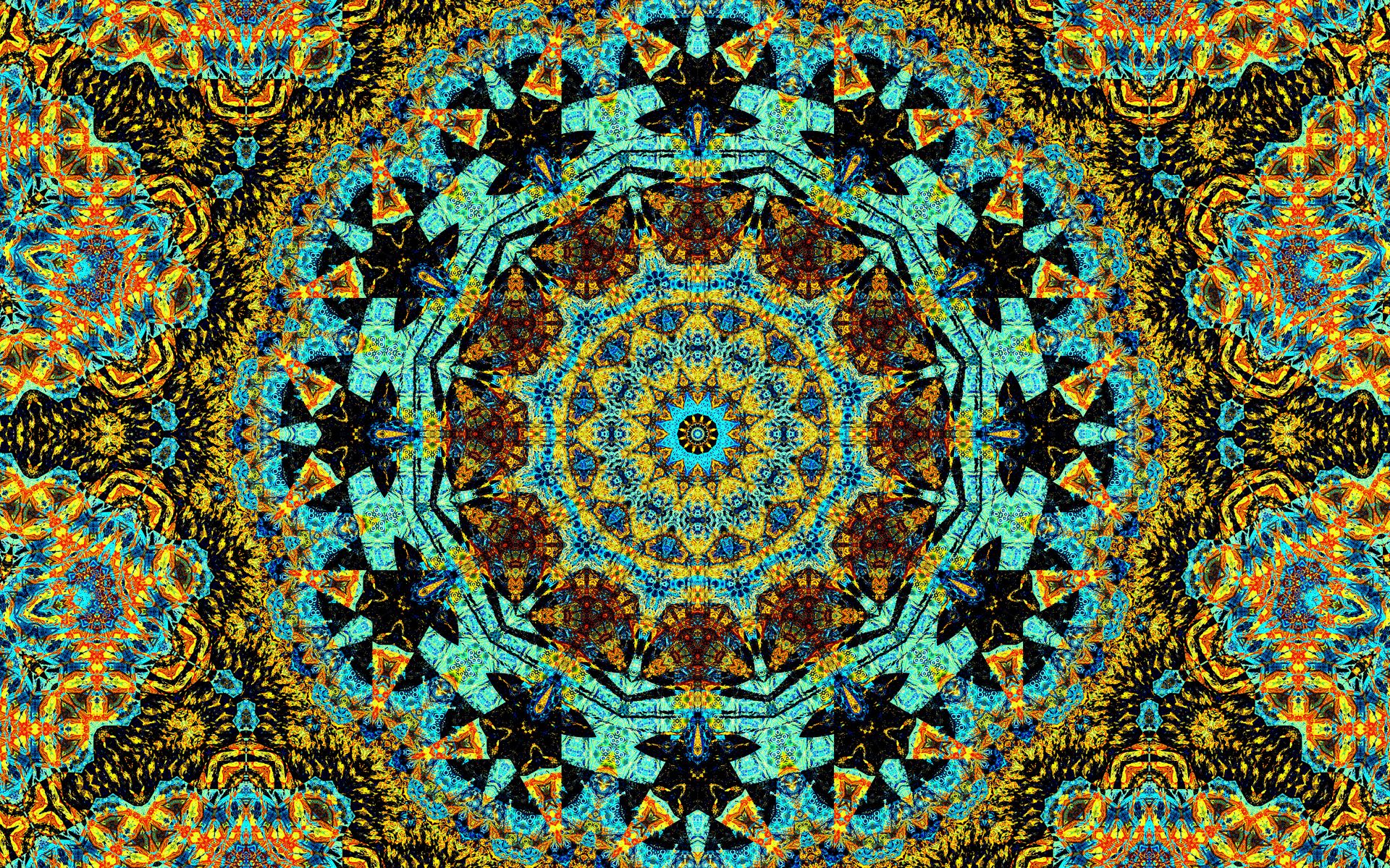 Download wallpaper 1920x1200 kaleidoscope, lines, shapes, abstraction