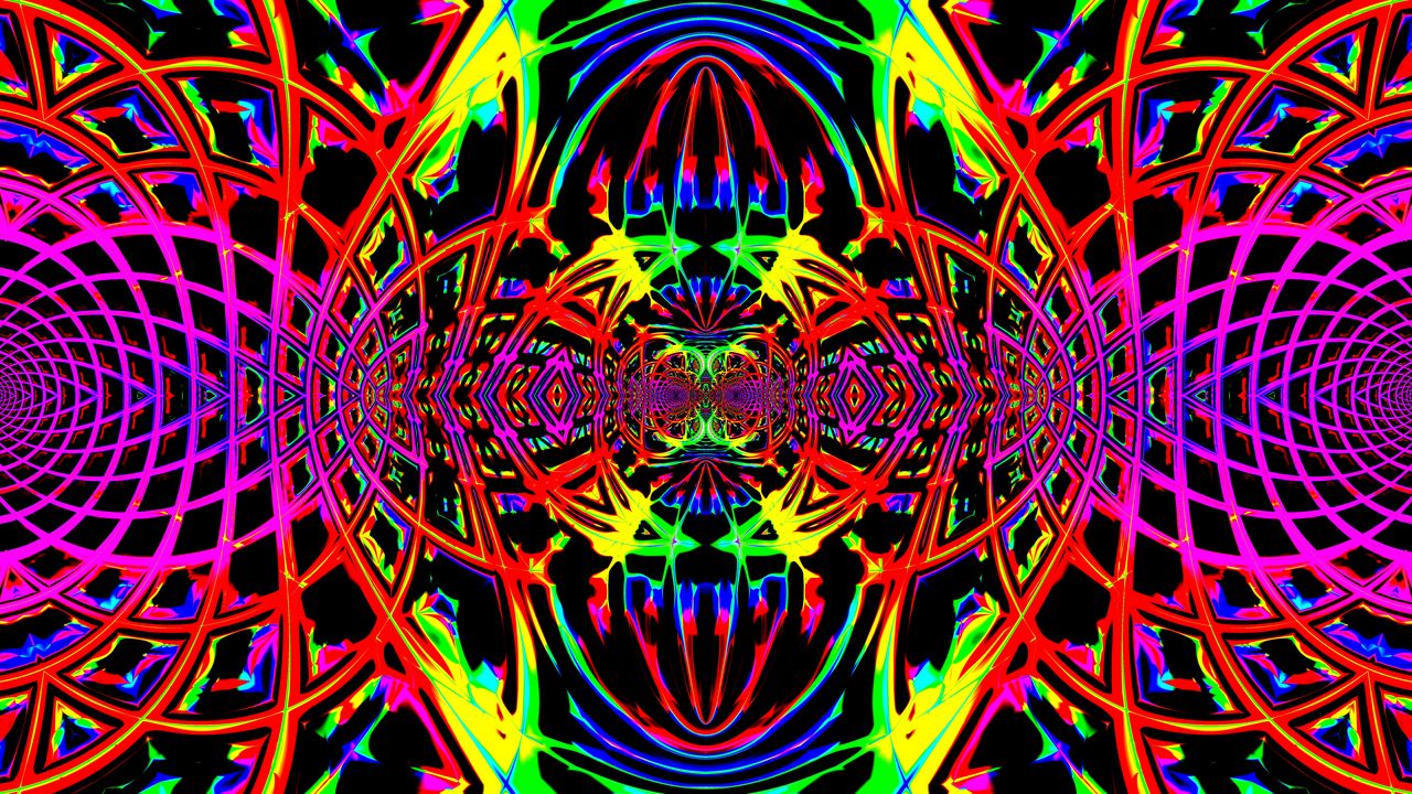 Wallpaper kaleidoscope, lines, stripes, abstraction, bright