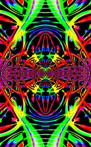 Preview wallpaper kaleidoscope, lines, stripes, abstraction, bright