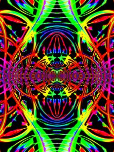 Preview wallpaper kaleidoscope, lines, stripes, abstraction, bright