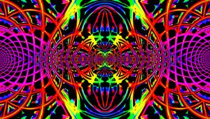 Preview wallpaper kaleidoscope, lines, stripes, abstraction, bright