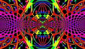 Preview wallpaper kaleidoscope, lines, stripes, abstraction, bright