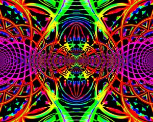 Preview wallpaper kaleidoscope, lines, stripes, abstraction, bright