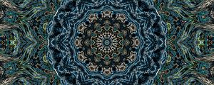Preview wallpaper kaleidoscope, pattern, fractal, green, abstraction