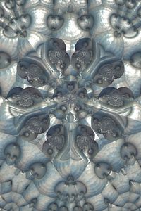 Preview wallpaper kaleidoscope, pattern, shapes, blue, abstraction