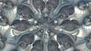 Preview wallpaper kaleidoscope, pattern, shapes, blue, abstraction