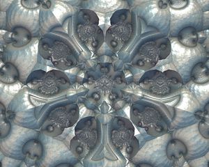 Preview wallpaper kaleidoscope, pattern, shapes, blue, abstraction