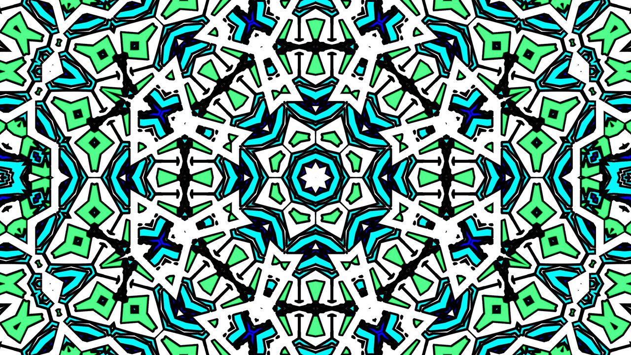 Wallpaper kaleidoscope, pattern, shapes, abstraction, bright