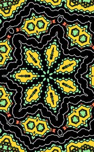 Preview wallpaper kaleidoscope, pattern, shapes, abstraction, background, bright