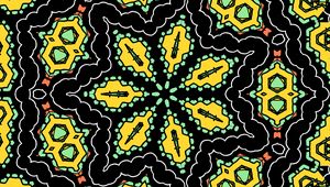 Preview wallpaper kaleidoscope, pattern, shapes, abstraction, background, bright