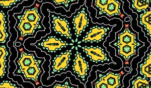 Preview wallpaper kaleidoscope, pattern, shapes, abstraction, background, bright