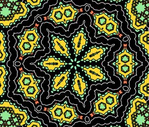 Preview wallpaper kaleidoscope, pattern, shapes, abstraction, background, bright