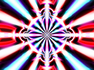 Preview wallpaper kaleidoscope, pattern, shapes, glow, abstraction