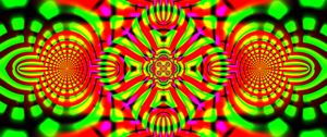 Preview wallpaper kaleidoscope, pattern, shapes, circles, abstraction, bright