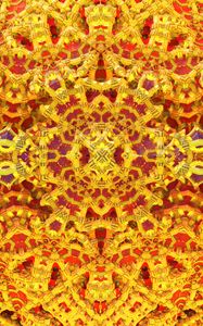 Preview wallpaper kaleidoscope, pattern, yellow, orange, abstraction