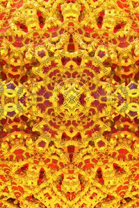 Preview wallpaper kaleidoscope, pattern, yellow, orange, abstraction