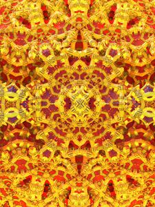 Preview wallpaper kaleidoscope, pattern, yellow, orange, abstraction