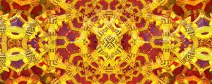 Preview wallpaper kaleidoscope, pattern, yellow, orange, abstraction