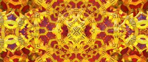 Preview wallpaper kaleidoscope, pattern, yellow, orange, abstraction