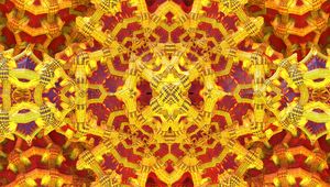 Preview wallpaper kaleidoscope, pattern, yellow, orange, abstraction