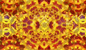 Preview wallpaper kaleidoscope, pattern, yellow, orange, abstraction