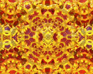 Preview wallpaper kaleidoscope, pattern, yellow, orange, abstraction