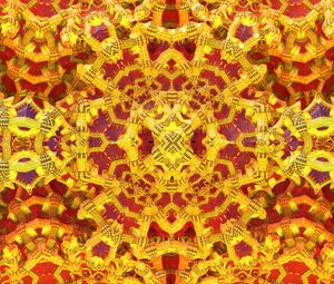 Preview wallpaper kaleidoscope, pattern, yellow, orange, abstraction