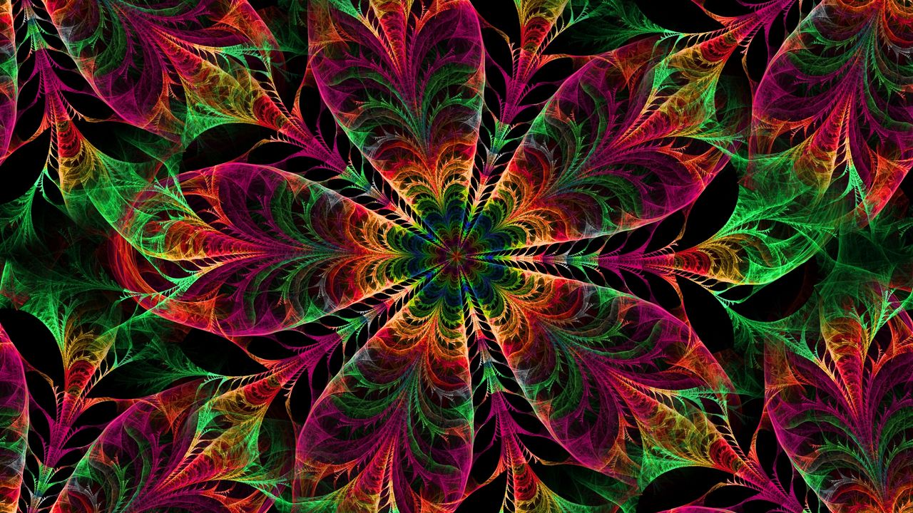 Wallpaper kaleidoscope, patterns, colors
