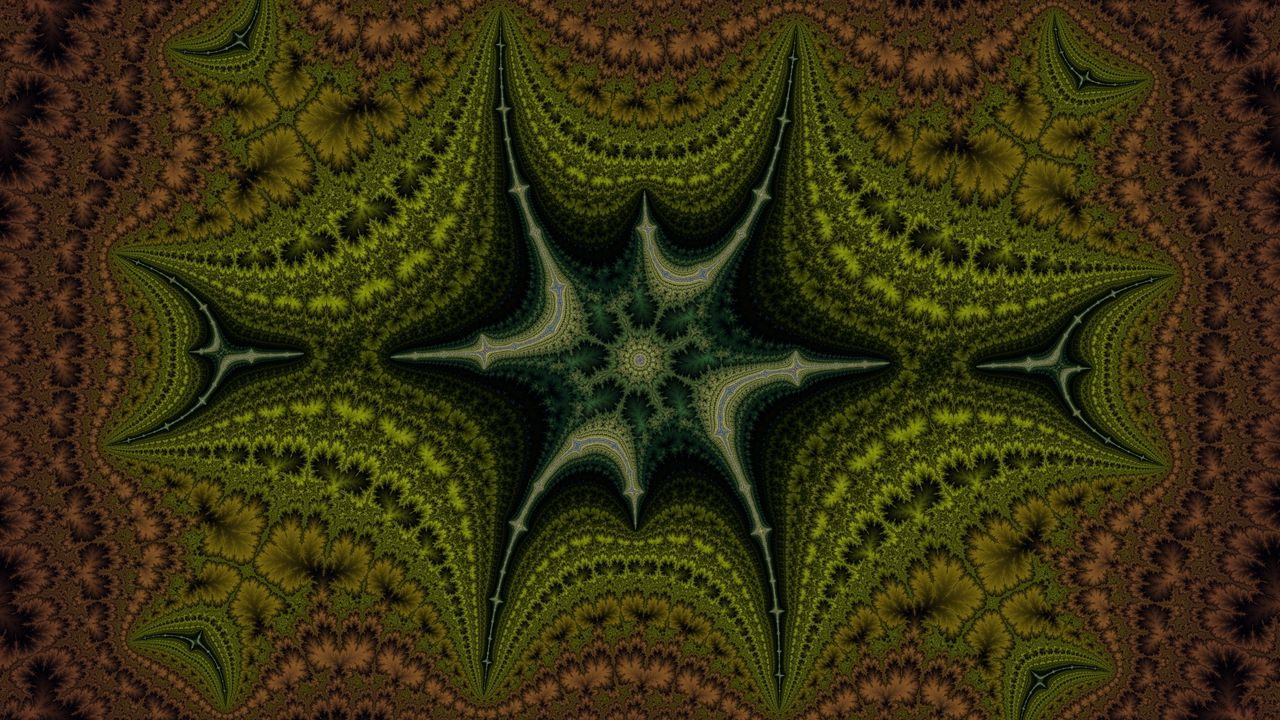 Wallpaper kaleidoscope, patterns, lines, green