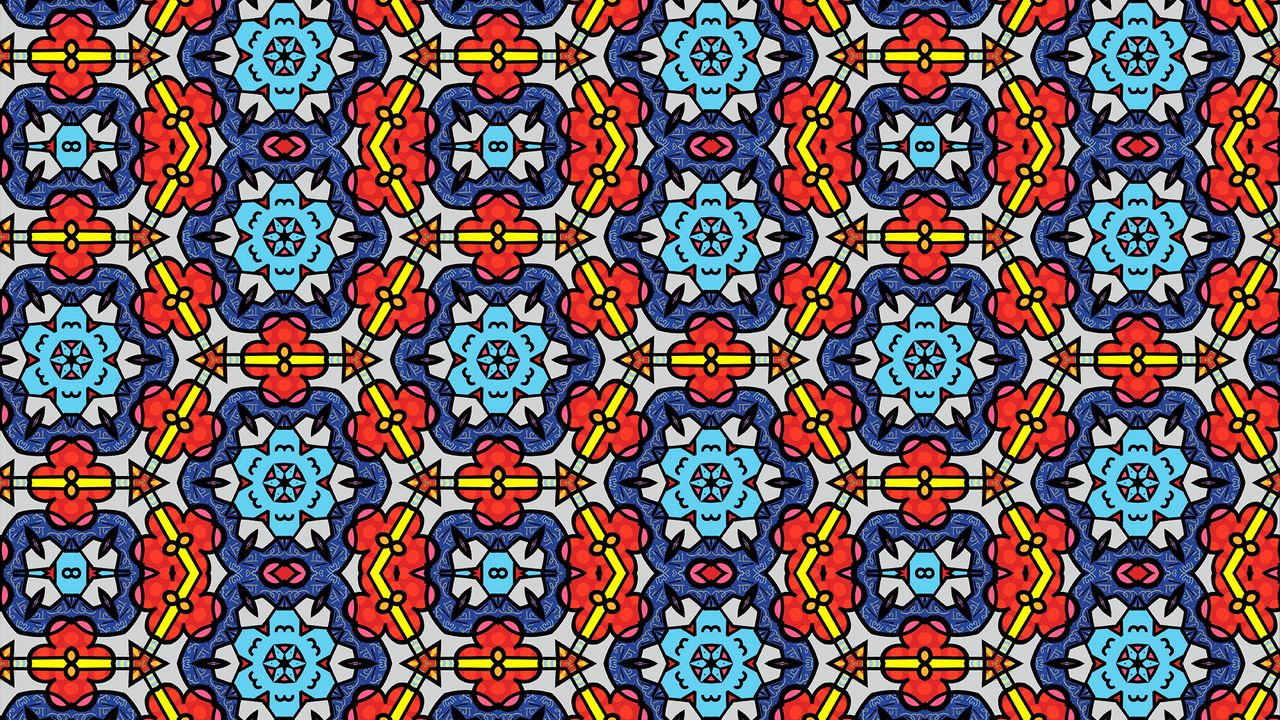Wallpaper kaleidoscope, patterns, shapes, colorful