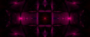 Preview wallpaper kaleidoscope, reflection, abstraction, purple, dark