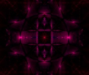 Preview wallpaper kaleidoscope, reflection, abstraction, purple, dark