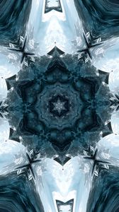 Preview wallpaper kaleidoscope, shapes, abstract, blue