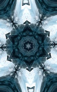 Preview wallpaper kaleidoscope, shapes, abstract, blue