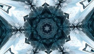 Preview wallpaper kaleidoscope, shapes, abstract, blue