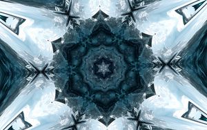 Preview wallpaper kaleidoscope, shapes, abstract, blue
