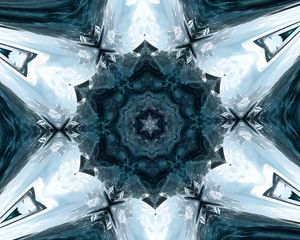 Preview wallpaper kaleidoscope, shapes, abstract, blue