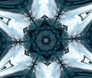 Preview wallpaper kaleidoscope, shapes, abstract, blue